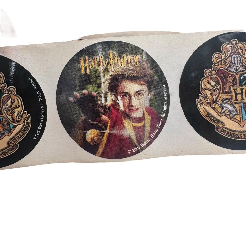 Vintage 2002 Set of Harry Potter and the Sorcerer's Stone Movie Promo Stickers